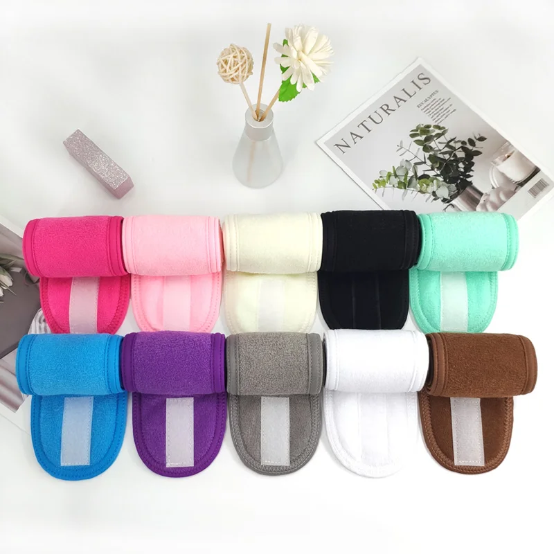 Towel Head Band Non-slip Spa Women Adjustable Wide Hairband Yoga Bath Shower Wash Cosmetic Headband Soft Toweling Accessories 4