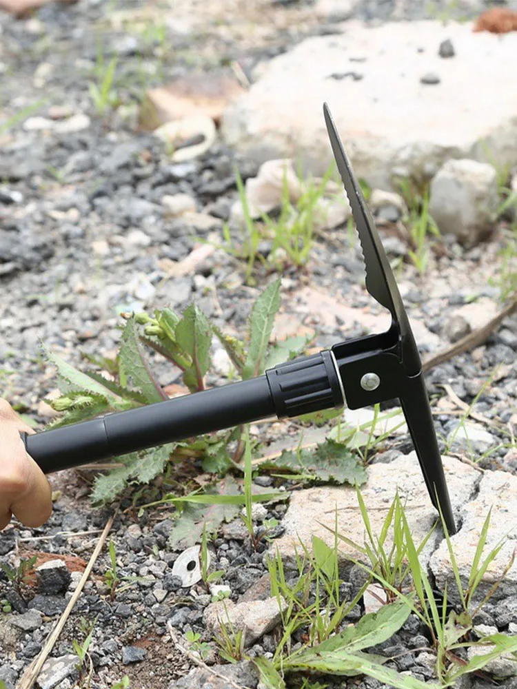 Faltbare tragbare LKW montiert Ingenieur Schaufel Camping Zelt Outdoor Schaufel Selbstverteidigung Überleben Werkzeug Kompass Aufbewahrungstasche – Detail 6
