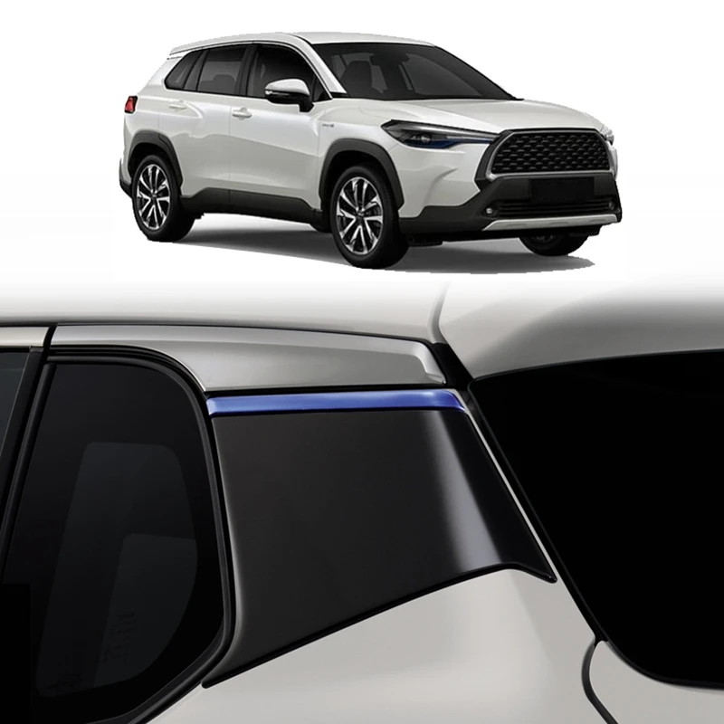 

Car Accessories C Pillar Rear Side Window Quarter Panel Cover Trim Garnish For Toyota Corolla Cross 2020 2021