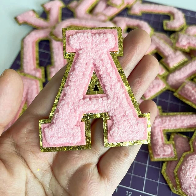 Alphabet Stickers Pink Clothes  Embroidered Alphabets Clothing -  Embroidered Iron - Aliexpress