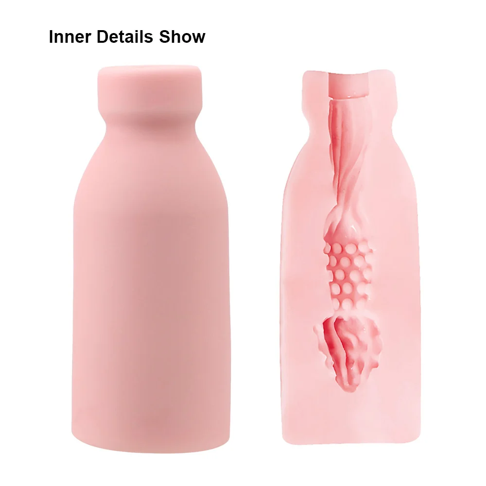 Tanie IKOKY 3D sztuczne pochwy kształt butelki zabawki erotyczne dla mężczyzn nakładka do sklep