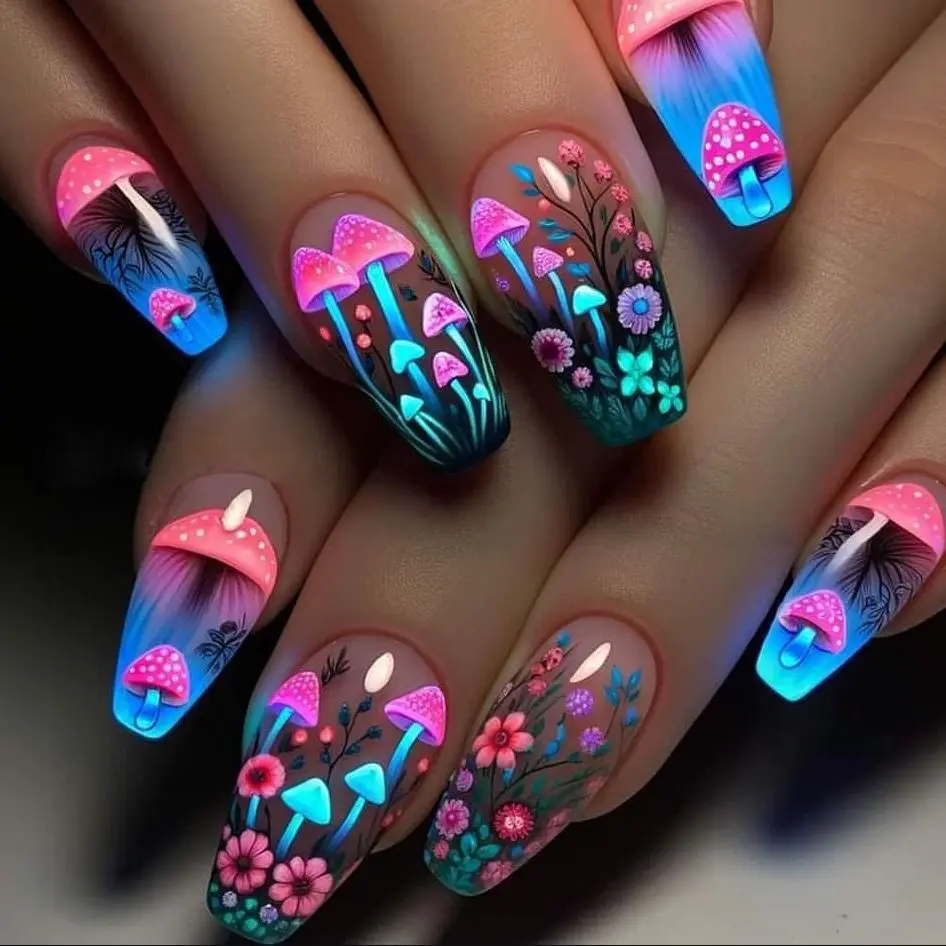 Mushroom Design Press on Nails 1