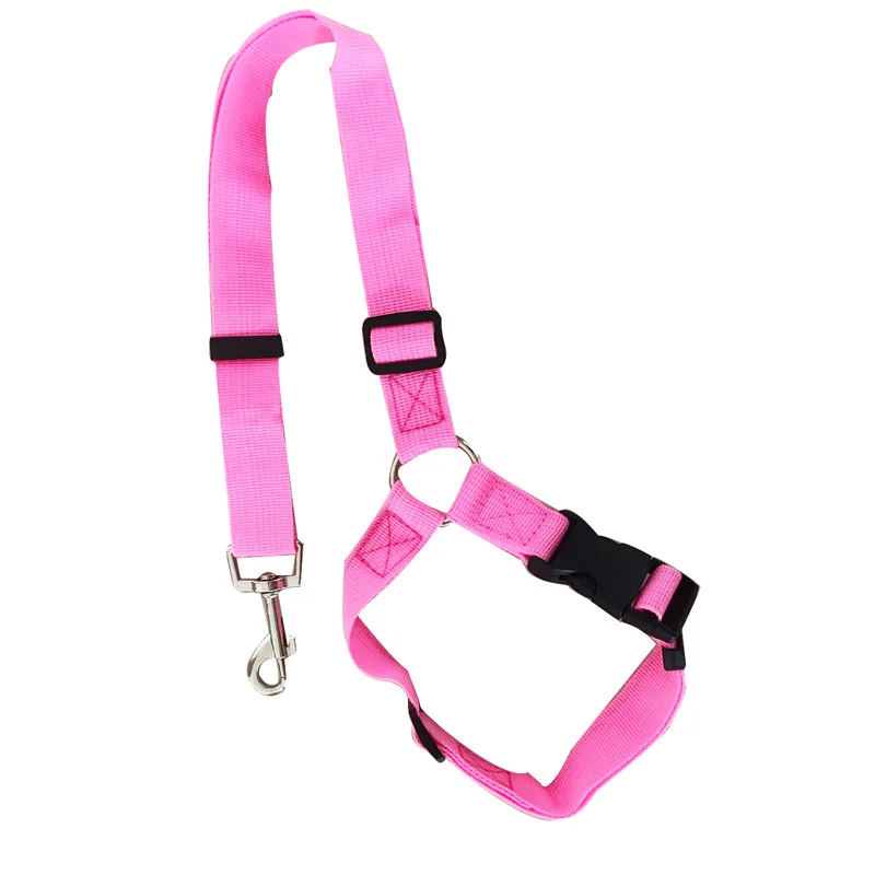 Dog Seat Belt Dog Leash Dog Harness Pet Collar Pet Harness Leash Pet Seat Belt Solid Color Two-in-one Pet Car Seat Belt Nylon Lead Leash Backseat Safety Belt Adjustable Dogs Harness Collar Pet Accessories