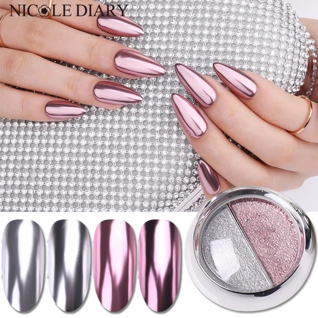 The Best 32 Chrome Nails to Copy in 2023 | Stylish Belles | Rose gold nails  acrylic, Shiny nails designs, Rose gold nails