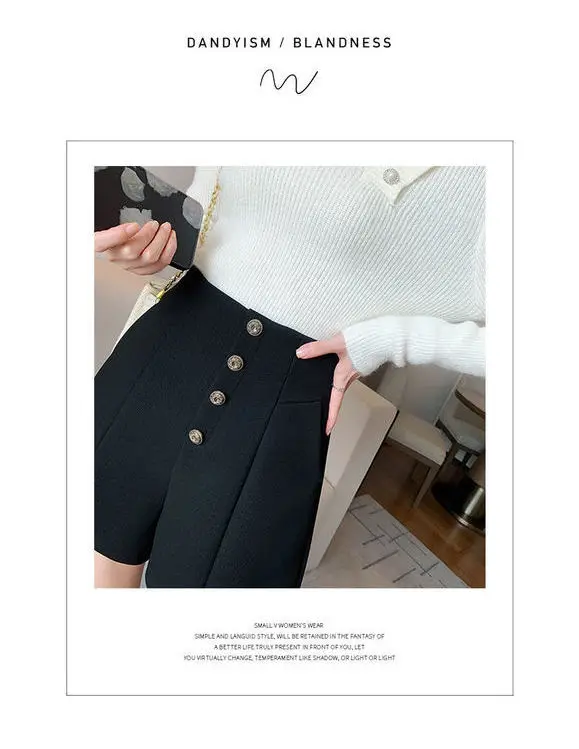 short pants Women 2022 Summer Fashion Suits Shorts New Female High Waist Solid Office Work Shorts Ladies Elegant Casual Wide Leg Shorts C29 keiki kona shorts