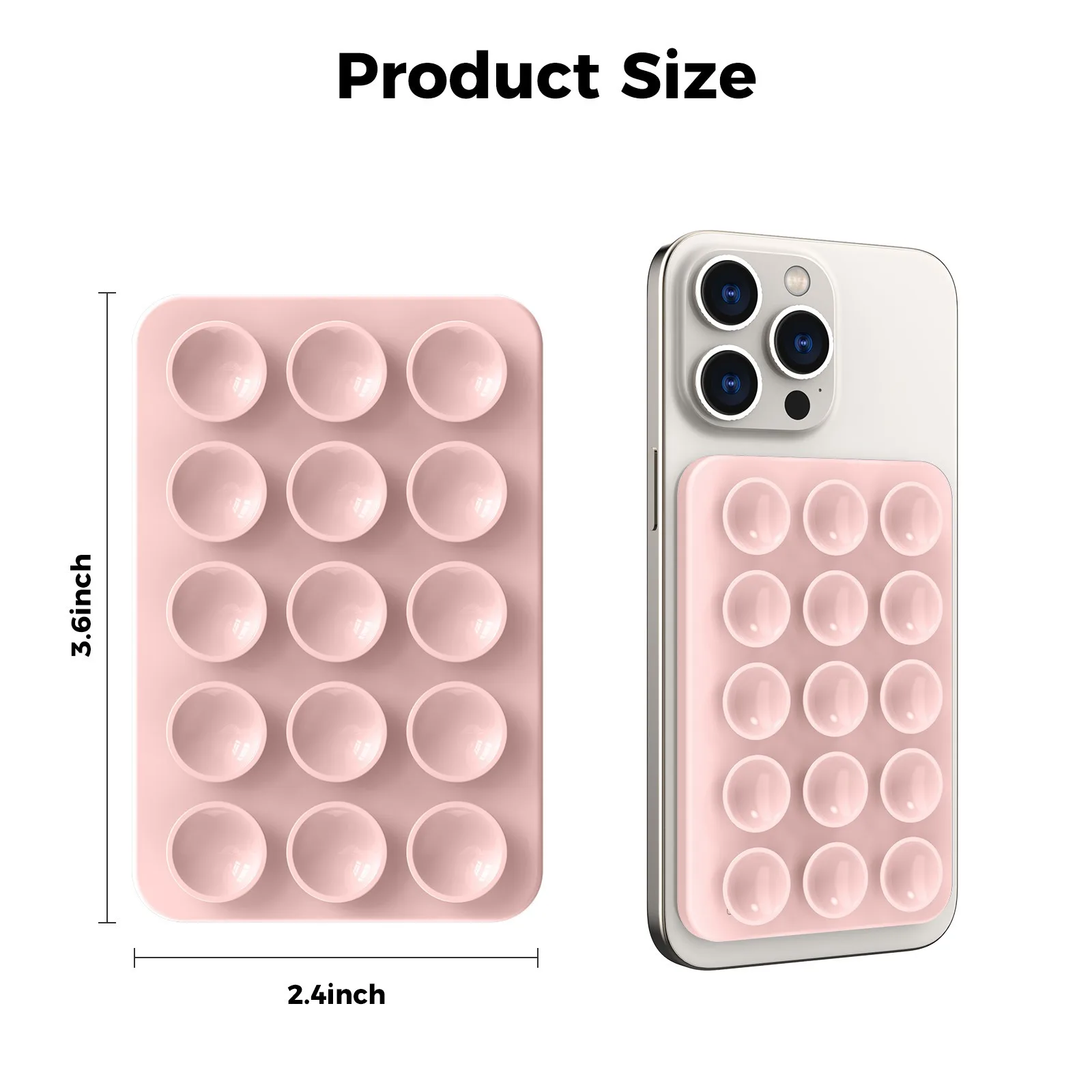 Magnetic Silicone Suction Card Holder with Adhesive Backing