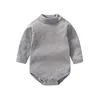 Cotton Fabric Baby Clothes Turtleneck Jumpsuit 0 To 24 Months Solid Bodysuit Comfortable Soft For Newborn Baby Boy Girl Romperbo 6