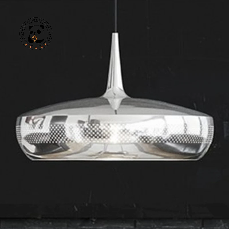 

Designer Tieyi Chandelier LED E27 Metallic Luster Lampshade Creative Minimalist Art Bedroom Living Room Home Decor Pendant Light