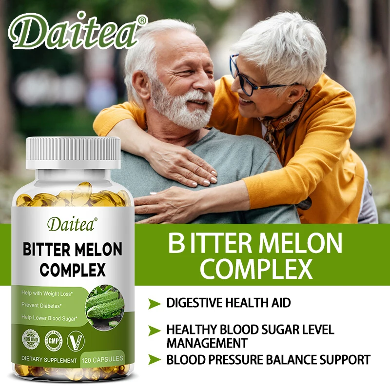 Daitea Natural Bitter Melon Extract Capsules Supports Weight Management Normal Blood Sugar Balance digestive capsules,berberine capsules,reishi capsules,black seed oil capsules,lions mane mushroom capsules