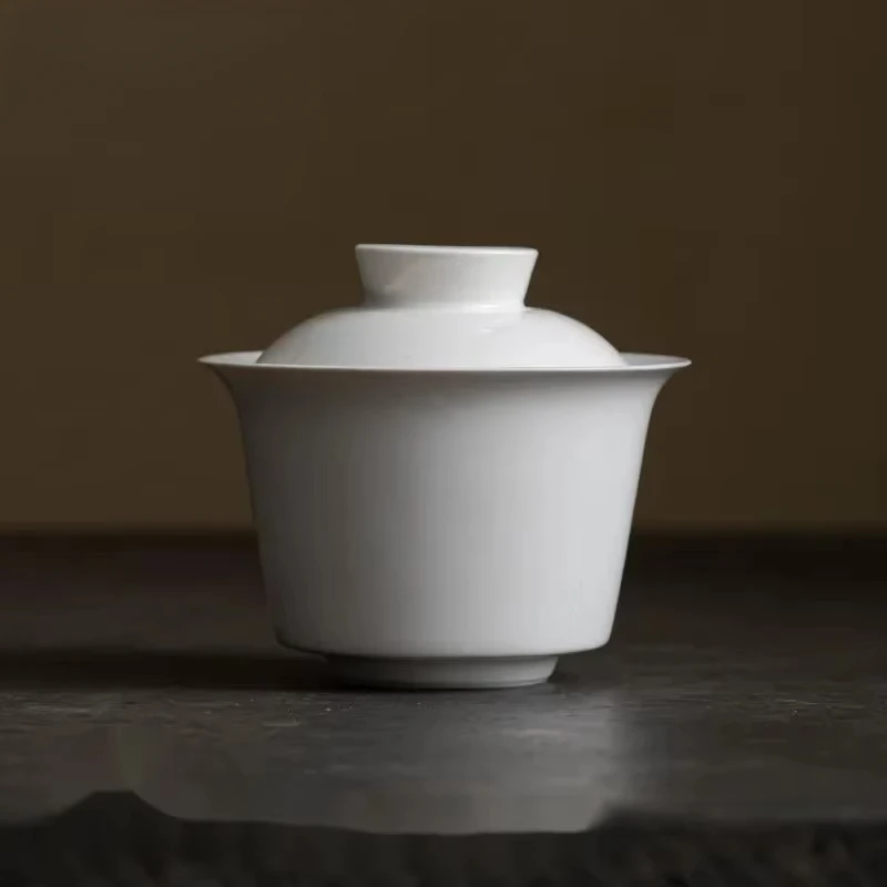 Japanese Plant Ash Cover Bowl Ancient Gaiwan Japanese Hand Grasping Bowl Tea Tureen Tea Maker Cover Items Gift 140ml