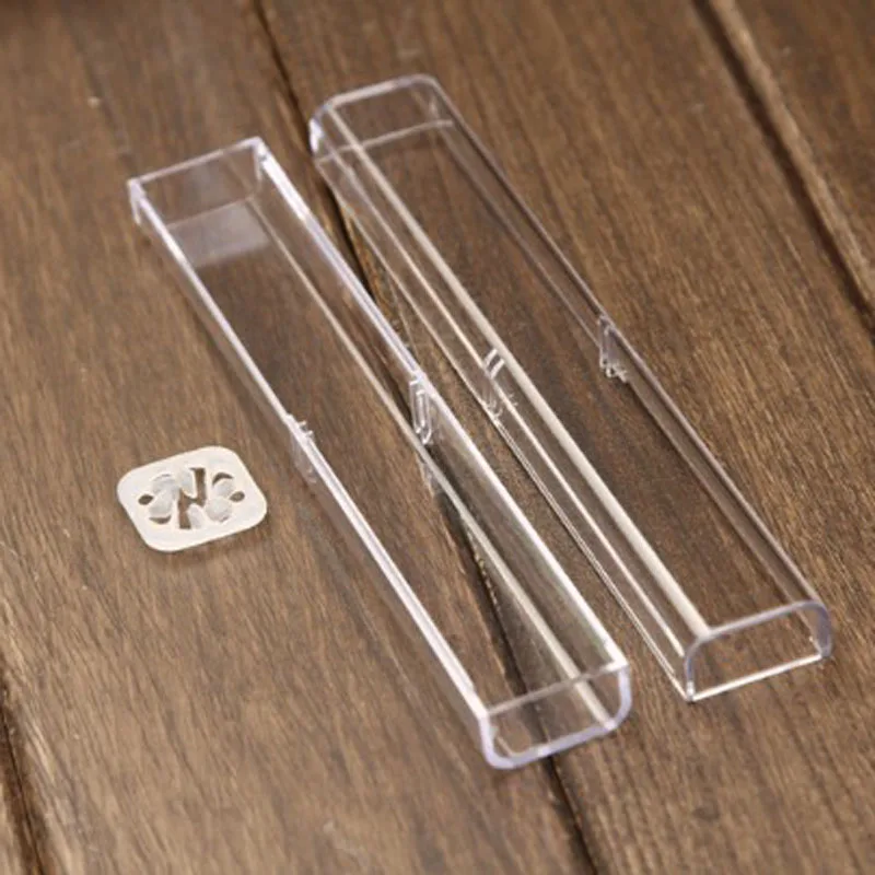

5pcs Transparent Plastic Pen Storage Case Pen Gift Box School Office Business Supplies Stationery Organizer Student Packing Box