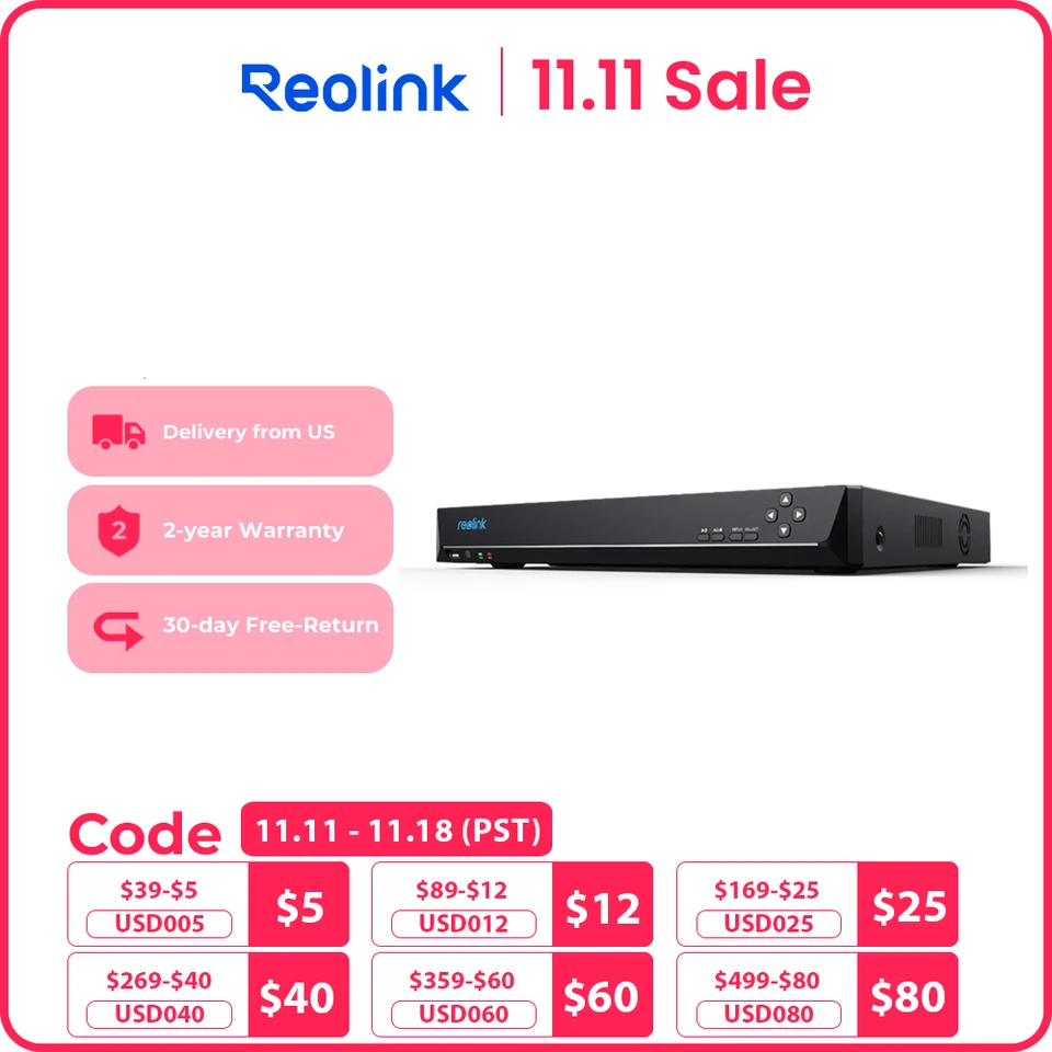 Reolink NVS36 36CH 12MP Security Camera System