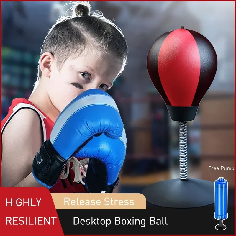 PU Desktop Boxing Ball Stress Relief Fighting Speed Reflex Training Punch Ball Muay Tai MMA Exercise Family Sports Equipment