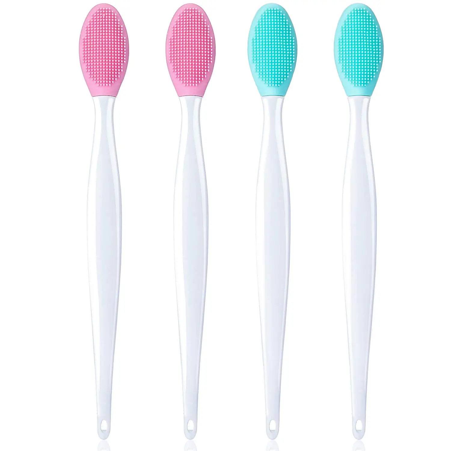 

4pcs New Fashion Design Nose Double-Sided Tool Silicone Lip Scrub Exfoliator Brush