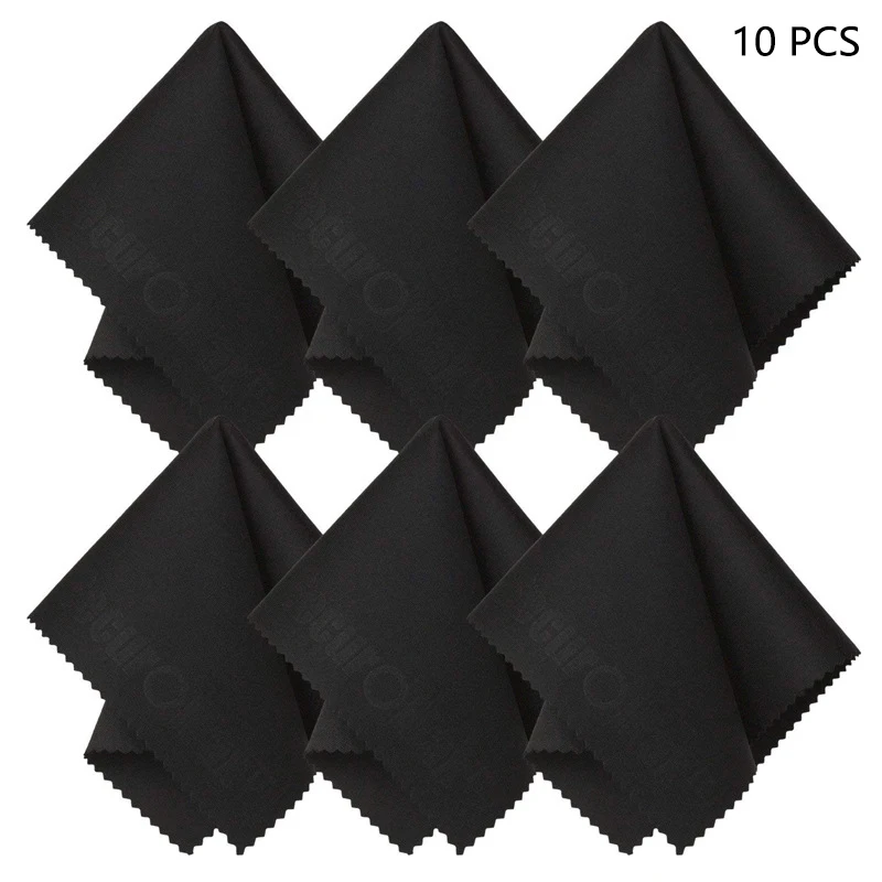 새로운 10Pcs 블랙 마이크로 화이버 선글라스 안경 청소 천 안경 안경 클린 렌..