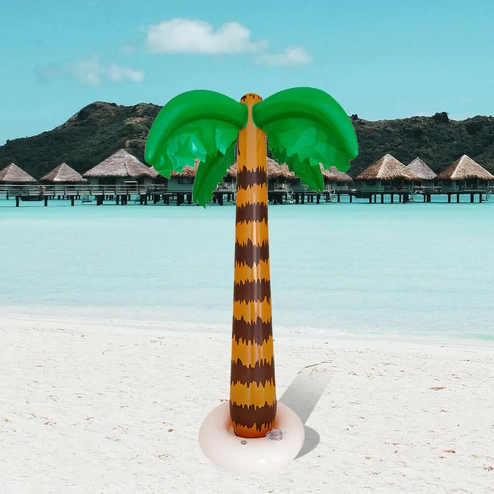 PVC 90CM Inflatable Tropical Palm Tree Coconut Palm Tree Pool Toy Outdoor Supplies Beach Hawaiian Party Backdrop Decor