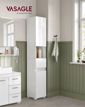VASAGLE bathroom chest of drawers bathroom cabinet with a drawer, adjustable shelves