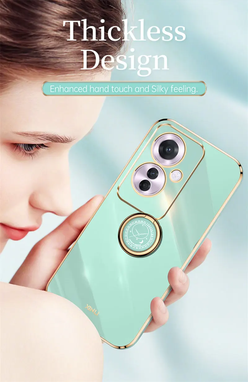 Enhanced Shockproof Plating TPU Silicone Bumper Soft Back Cover