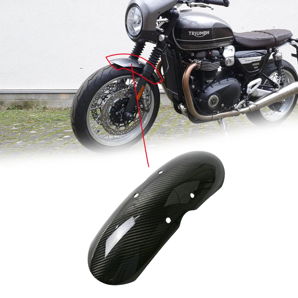 

Для Triumph Speed Twin 2020 2021 + 3K модифицированные аксессуары из углеродного волокна для мотоцикла обтекатель переднее крыло брызговик