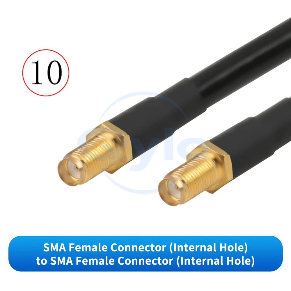 SMA auf SMA Stecker/Buchse Adapter SYV50-5 (5D-FB) Koaxialkabel SMA auf SMA Koaxialkabel (1 Stück) – Detail 12