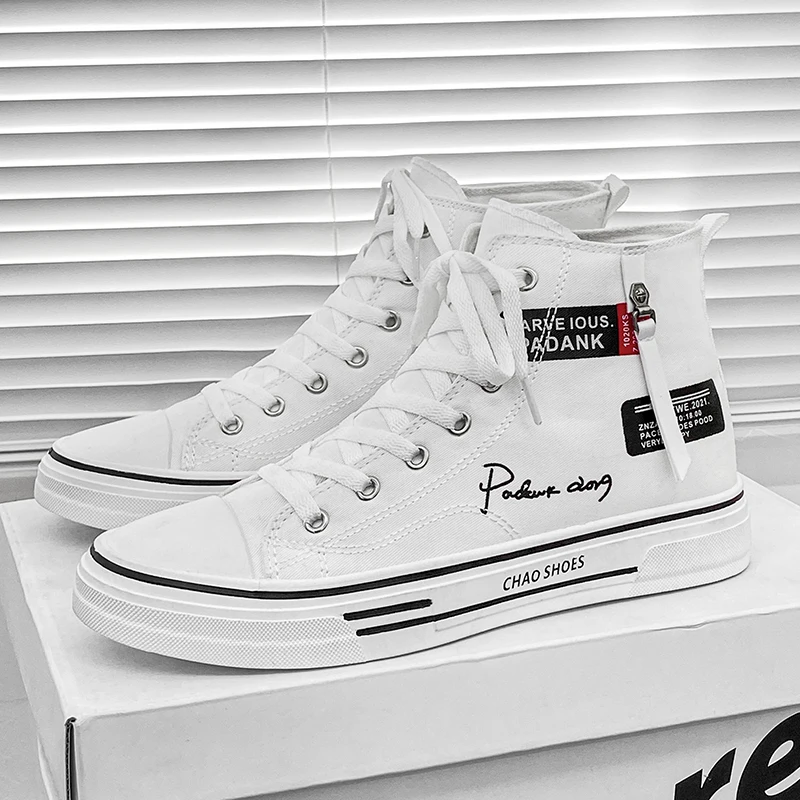 Canvas Shoes Unisex Women Men High Top Vulcanize Athletic Sneakers