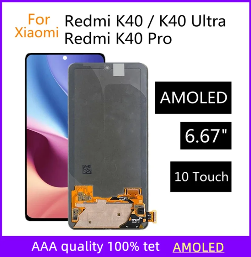 

6.67" AMOLED For Xiaomi Redmi K40 Pro PLUS LCD Display Touch Screen Digitizer For Xiaomi Redmi K40 Ultra LCD Display