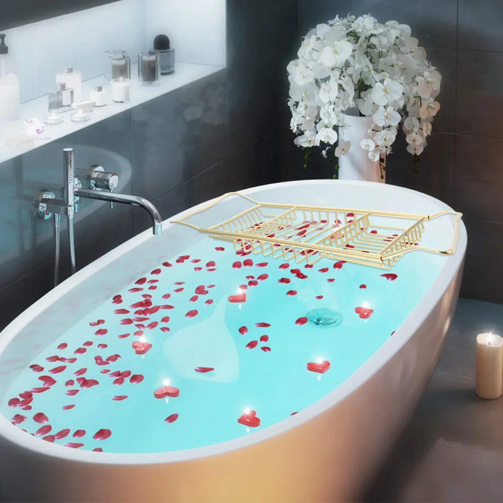 Stainless steel tub tray is expandable