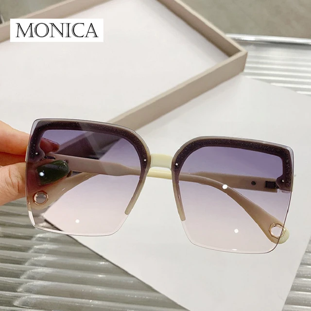 Fashion Brand Designer Oversized Square Sunglasses Women For Men Vintage  Mirror Shades Gradient Lens Metal Sun Glasses UV400 - AliExpress