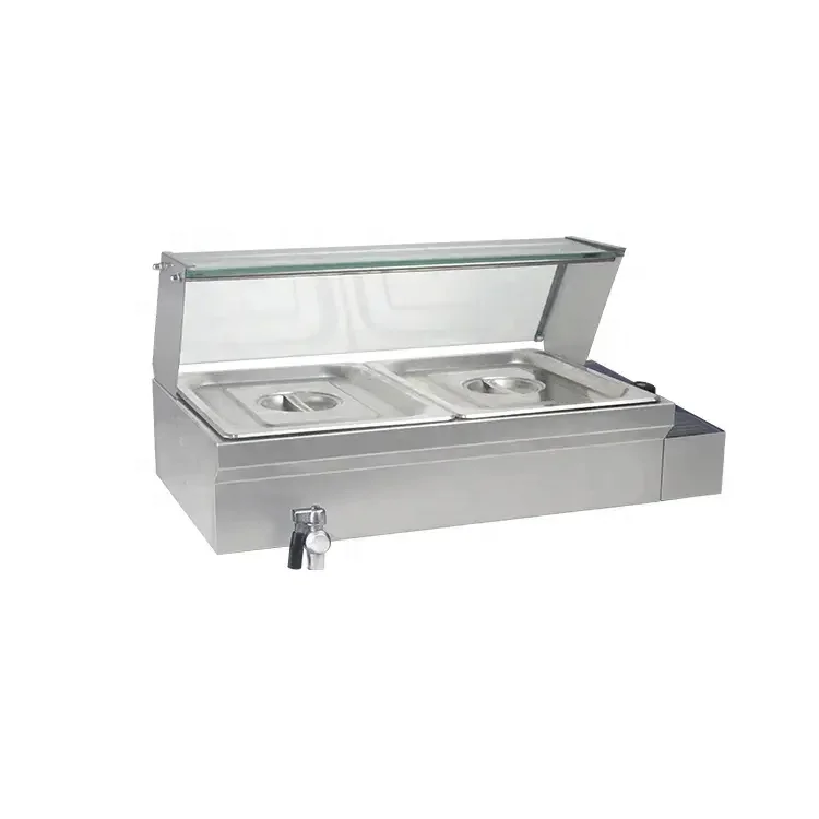 et Showcase Food Display Warmer Stainless Steel Bain Marie Electric Bain Marie Food Warmer