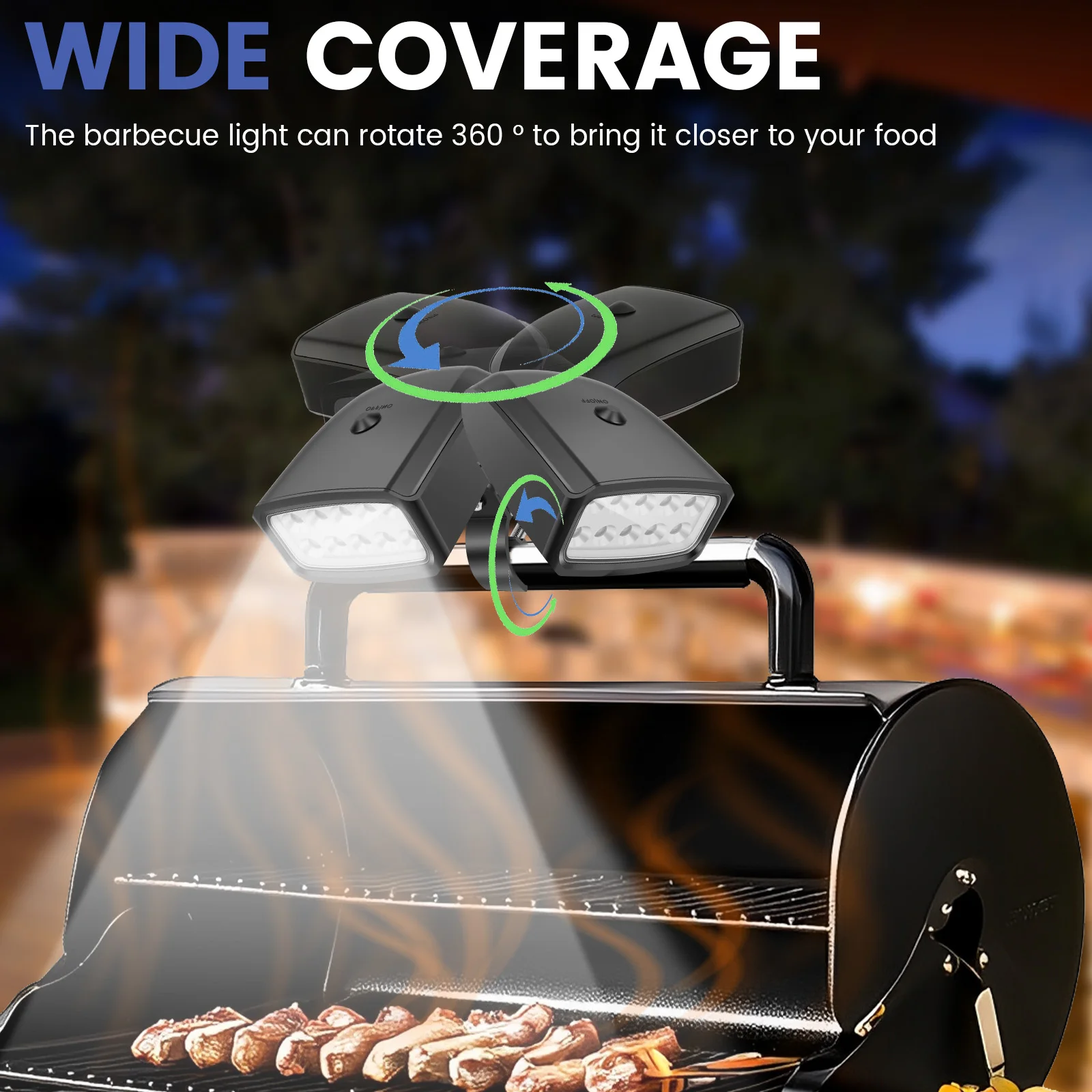 Grill Light with 10 Light Beads High Brightness BBQ Heat Resistant LED Grill Practical BBQ for Outdoor