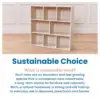 Streamline 8-Compartment Storage Cabinet, 36in, Classroom Furniture, White Wash 3