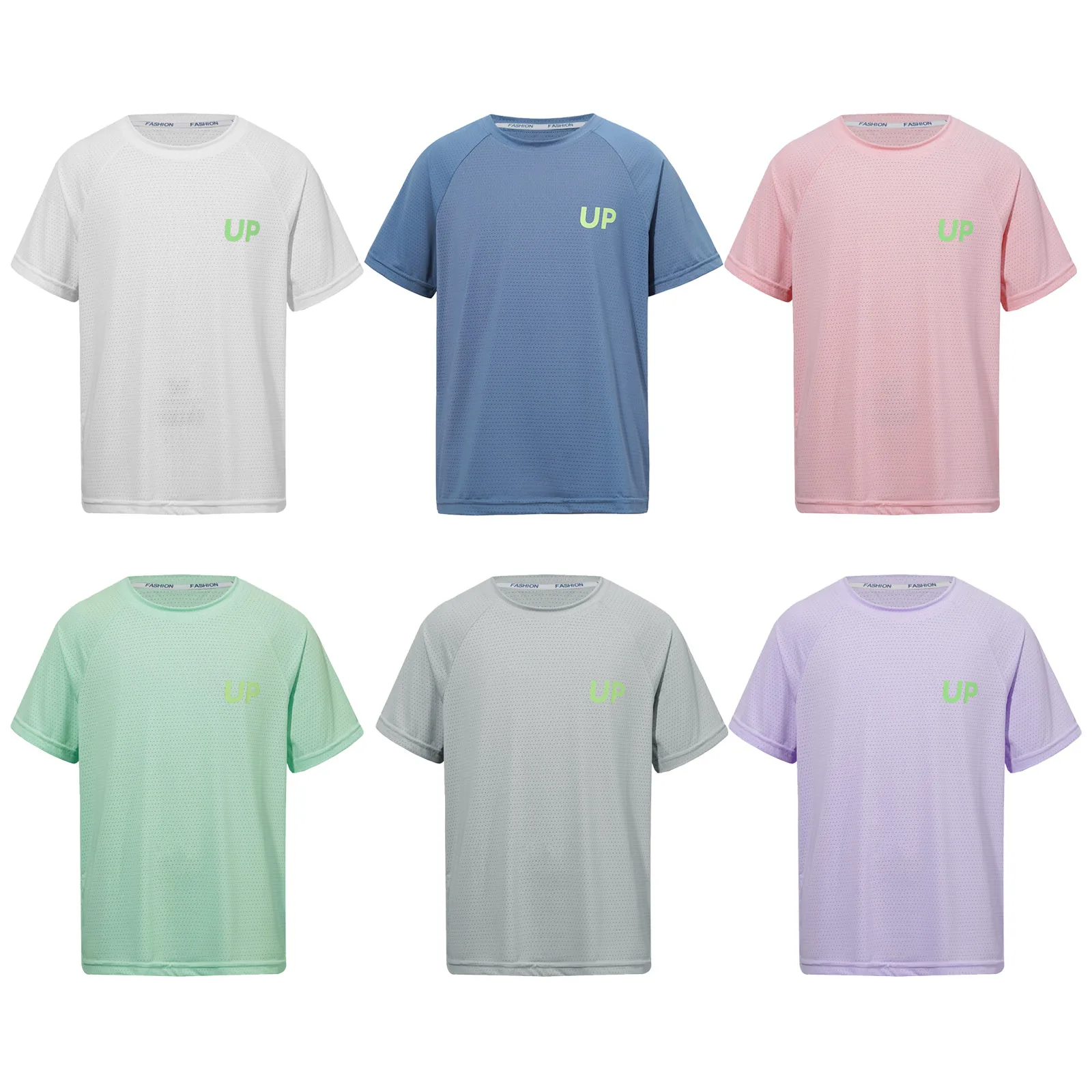 Children Breathable T-shirt Golf Tennis Top Cool Solid Color Short Sleeve Tee Top Kids Boys Girls Running Yoga Sports Tops