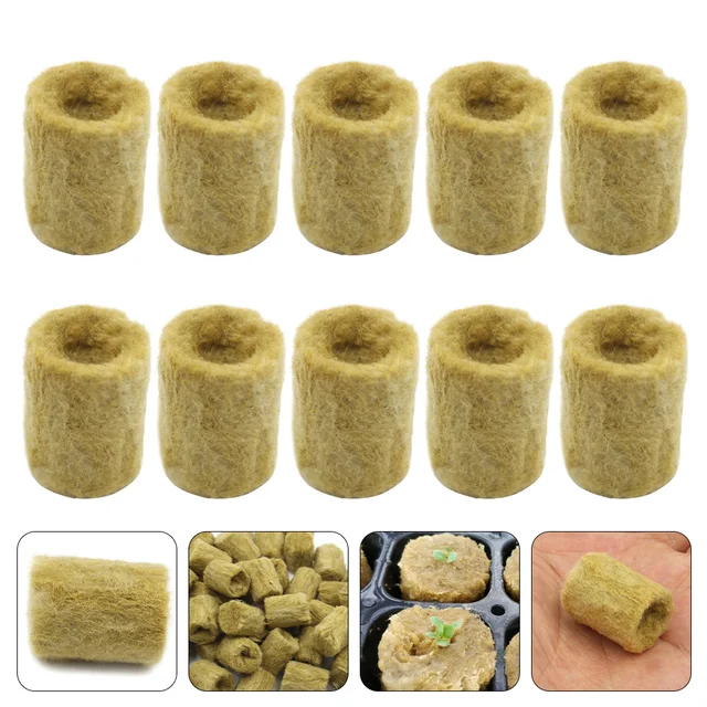 50 Db Indító Dugók Stoneugool Grow Cockes Hidroponikus Növények Kőgyapjú Tápanyagblokkok - Image 2