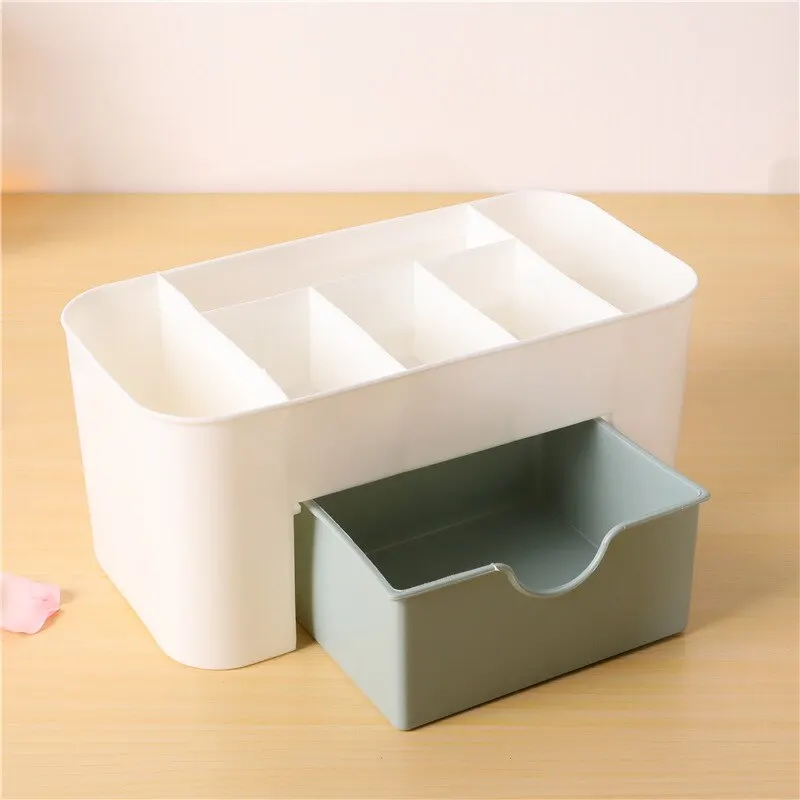 Makeup Storage Box Jewelry Cosmetics Drawer Style Plastic Office Desktop Dressing Table Lipstick Sorting Shelf