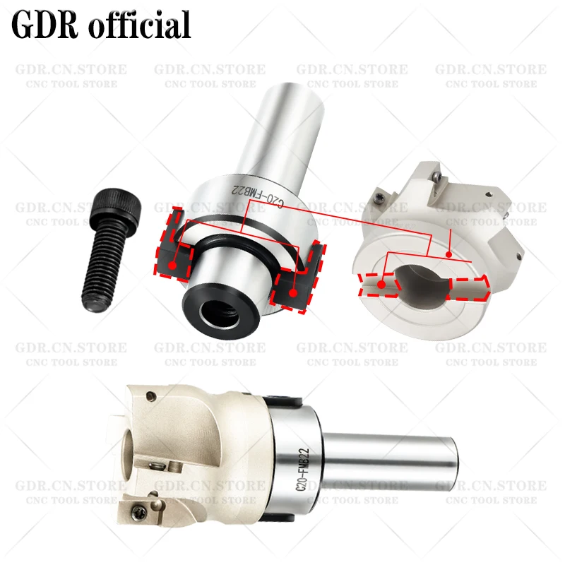 GDR C12 C16 C20 C25 C32 FMB FMB22 FMB27 FMB32 FMB40 직선 핸들 브래킷 BAP300R BAP400R에 적합한 FMB 나이프 홀더