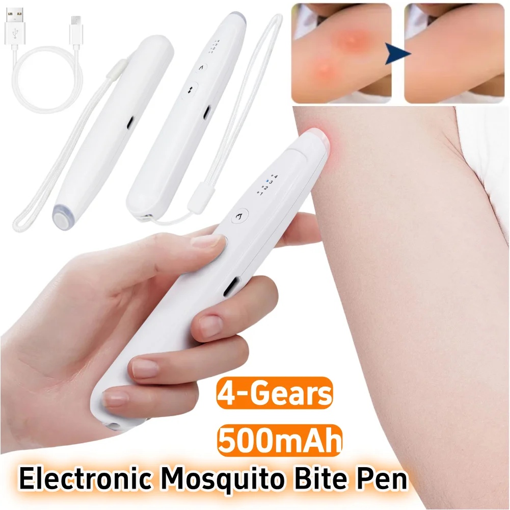 Portable Mosquito Insect Bite Relieve Itching Pen Natural Bug Bite Itch Relief Pen Rechargeable Anti-Itch Adult Children
