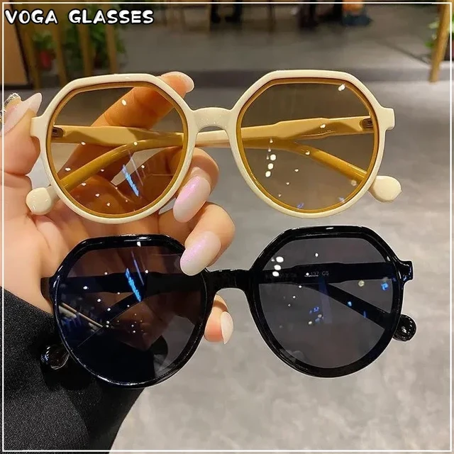 النظارات الشمسية النساء إطار صغير حليب الشاي الأبيض النظارات الشمسية تصميم  كلاسيكي نظارات شمسية كلاسيكية صغيرة الوجه نظارات واقية من الشمس - AliExpress