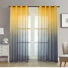 Elegant Window Voile Panel Drape Gradient Solid Color Sheer Window Curtains Treatment for Home Decor Bedroom Living Room Patio 1