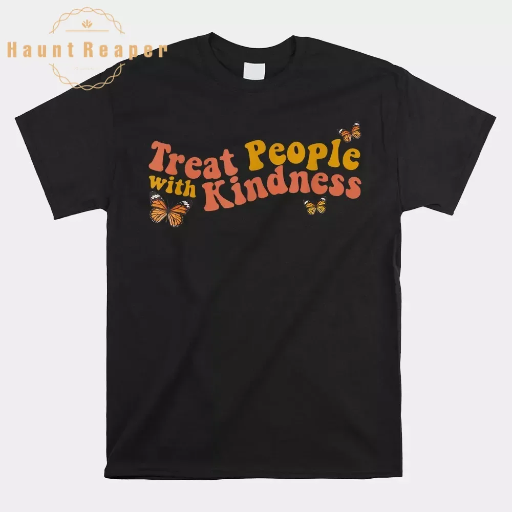 

Мужская футболка с надписью Haunt Reaper, рубашка с надписью «Treat People», новая футболка Tpwk, новая крутая футболка