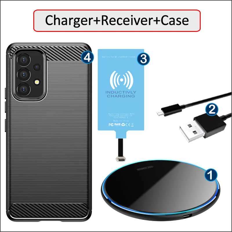 A53 5g Samsungsamsung Galaxy A53 5g Wireless Charger With Type-c Receiver  & Case
