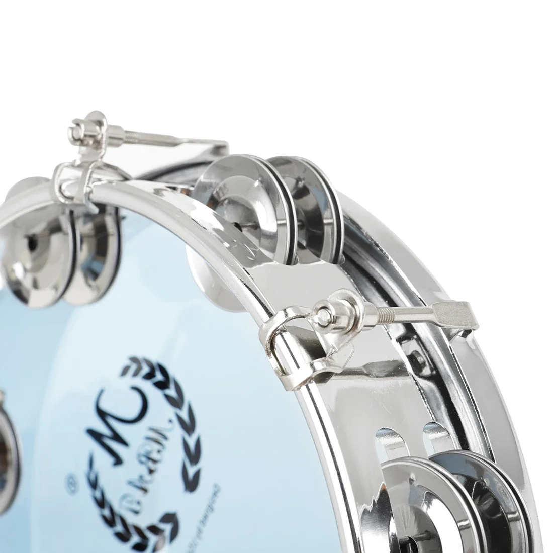 M MBAT 8/10inch Tambourine Self-Tuning Double Row Tambourine Stainless Steel Rings Hand Drums Interesting Percussion Instrument