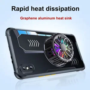 iPhoneXS Max Cooling Phone Case for iPhone X XS Max XR Graphene Aluminum Alloy Game Heat Dissipation Cover + Radiator Game Fan