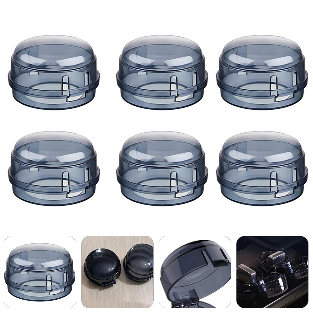 6 Pcs Switch Cover Kitchen Safety Guard Cookware Shield Protection Lock Stove Plastic Knob Covers Cooker Child Windproof Baby