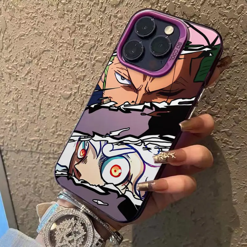 thumbnail image 1 of Funda de teléfono de animación Ardour recto súper fresco para iPhone 15 14 13 12 11Pro Max 78Plus XR XS MAX MINI Y2K, cubierta trasera anticaída, 1 of 4