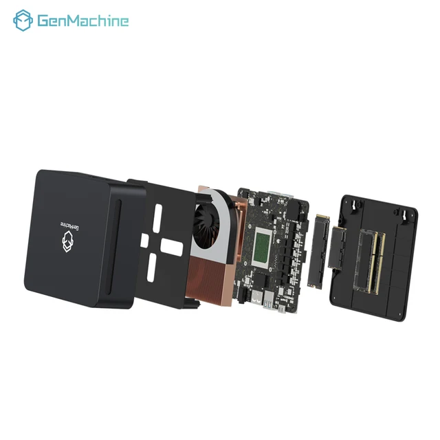 GenMachine AMD Ryzen 7 5875U Windows 11 Ryzen MINI PC DDR4 WIFI6 RTL8852, BT5.2 bricolage ordinateur de jeu ordinateur de jeu Ordenador mini pc 5