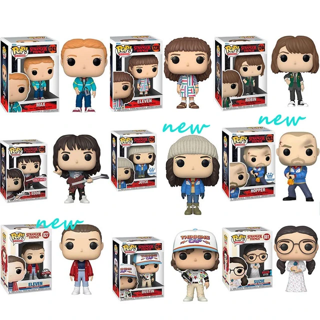 Funko Stranger Things JOYCE 1254 Hopper SUZIE Eleven POP ROBIN 1244# Dustin  MAX 1243# Steve Freddy Funko Collection Model Toys