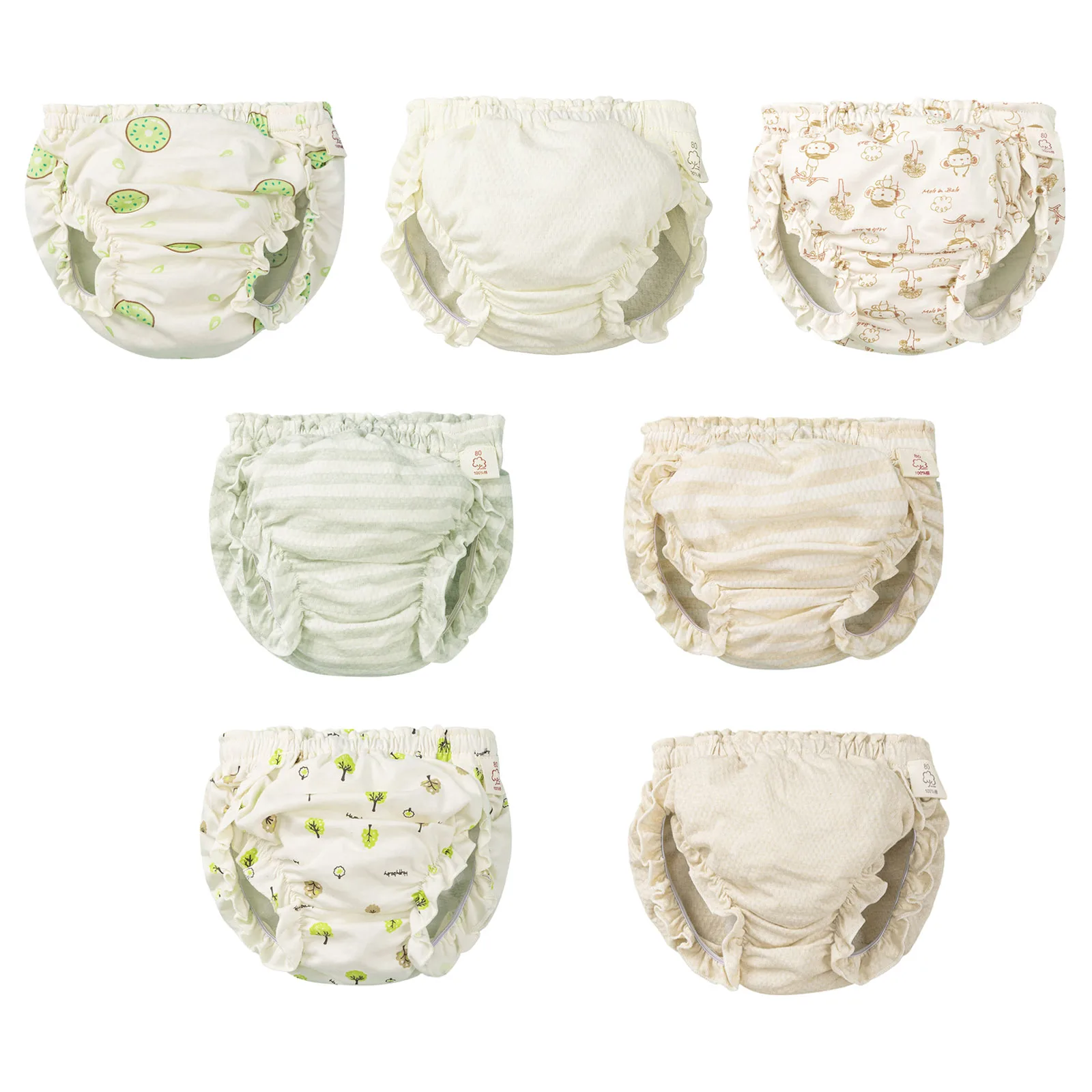 6M-18M Infant Baby Boys Girls Unisex Brief Bread Pants Diapers Cover for Kids Daily Casual Wear Child Under Dress Wear Costume