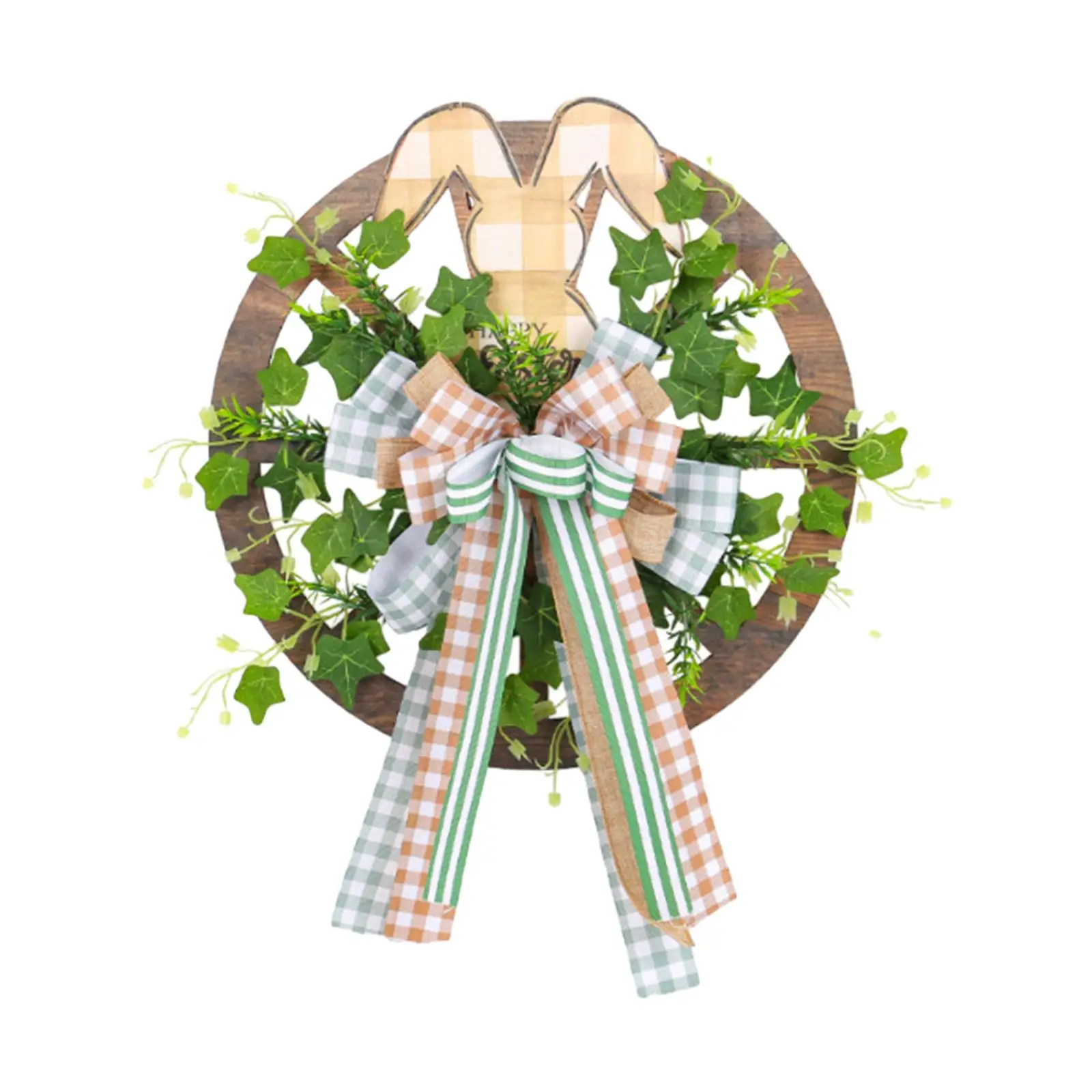 Easter Wreath Artificial Wreath for Door Gift Wooden Easter Garland for Porches Living Rooms Bedrooms Outdoor