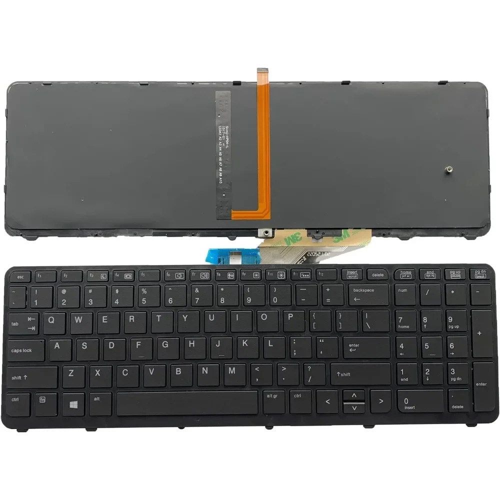 Tastiera di Ricambio per Laptop Layout US per Serie HP ZBOOK 15 G1 15 G2 17 G1 17 G2 Senza Puntatore con Retroilluminazione