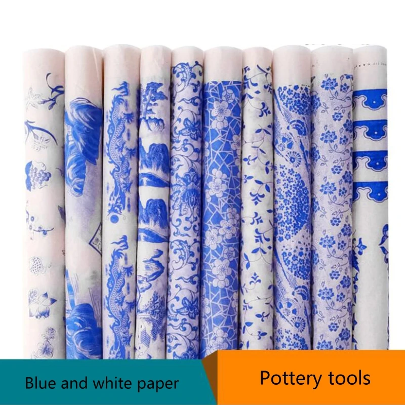 Pottery Ceramics Clay Transfer Paper Exquisite Jingdezhen Plain Ceramic Decal Flower Paper DIY Painted Pottery Sticker